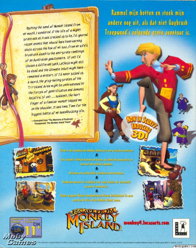 escape from monkey island controls