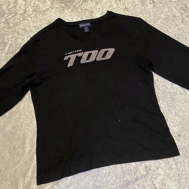 limited too shimmery logo long sleeve