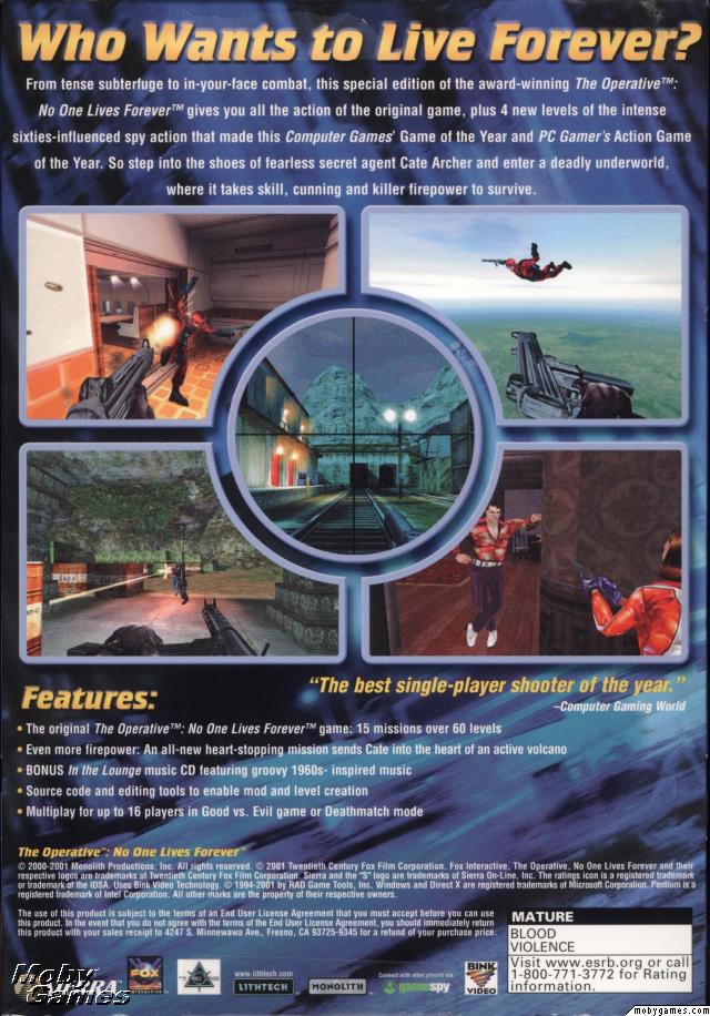 No One Lives Forever Game of the Year Edition