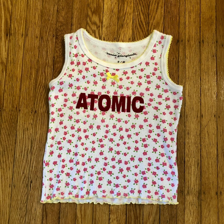 Vanna youngstein red floral atomic tank top with...