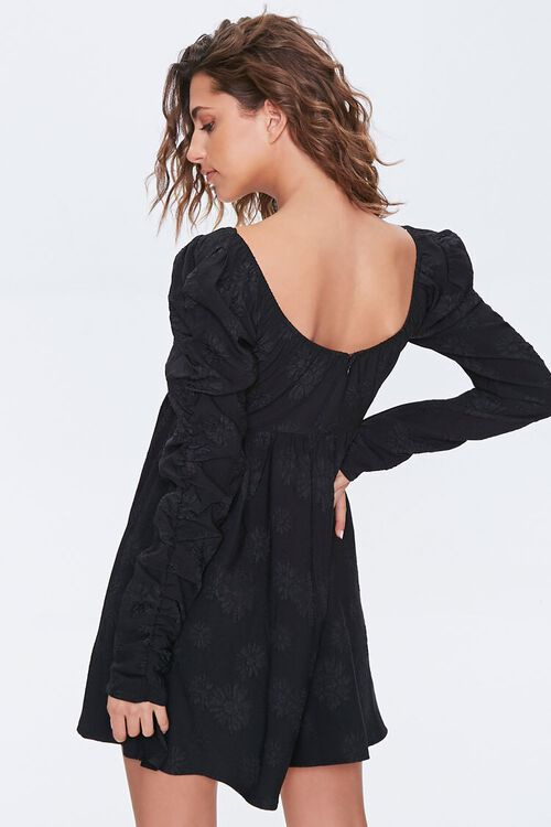 Floral Jacquard Mini Dress