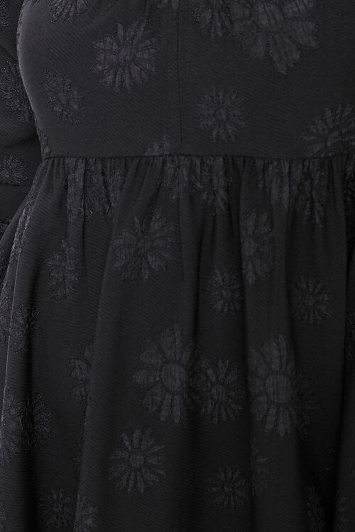 Floral Jacquard Mini Dress
