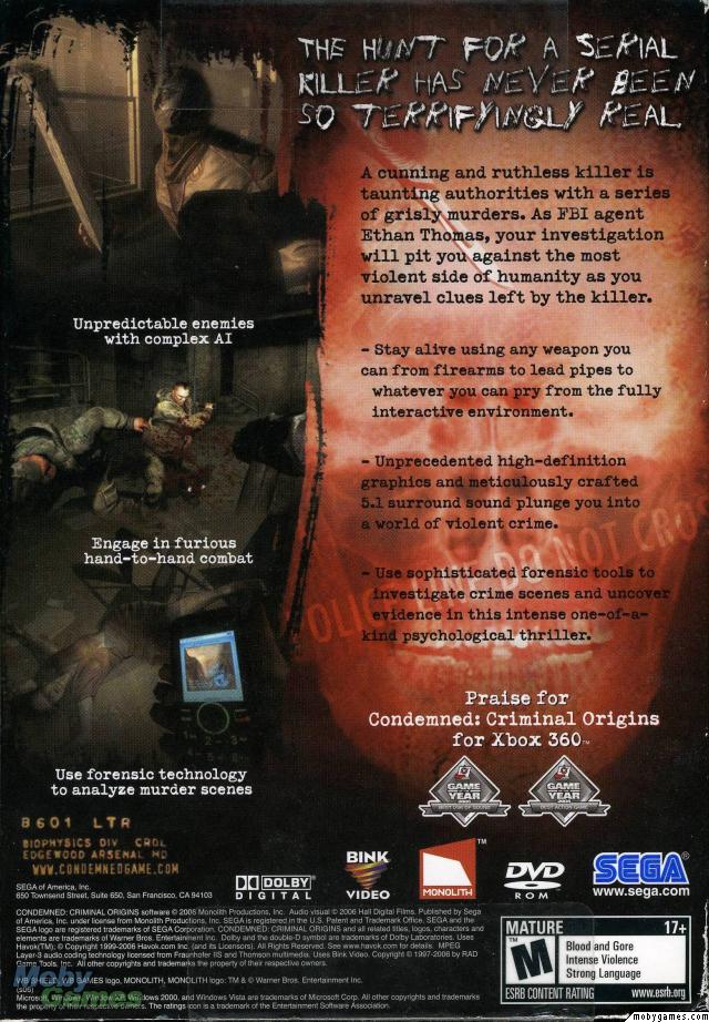 Condemned: Criminal Origins