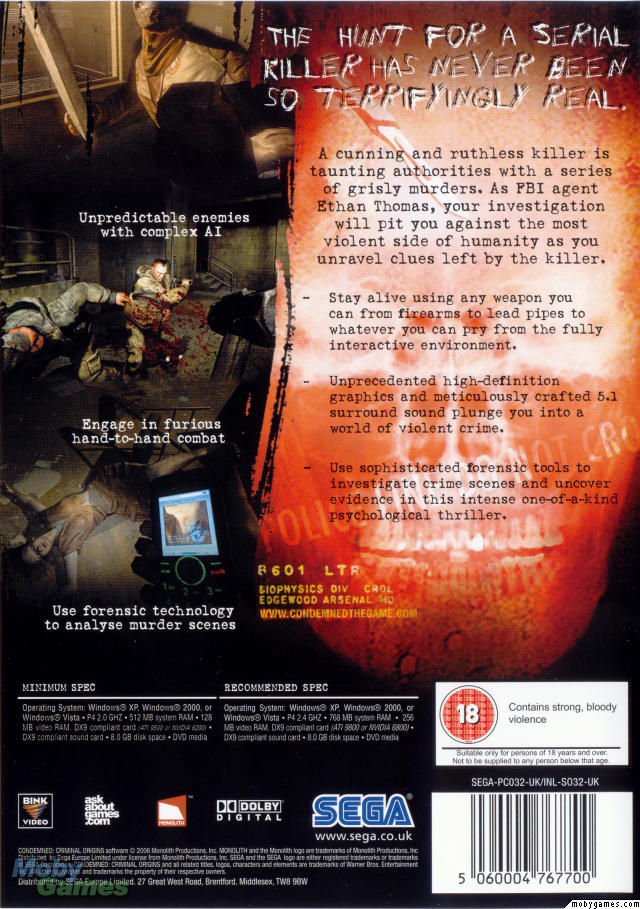Condemned: Criminal Origins