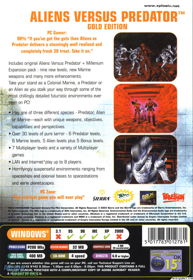 Aliens Versus Predator: Gold Edition