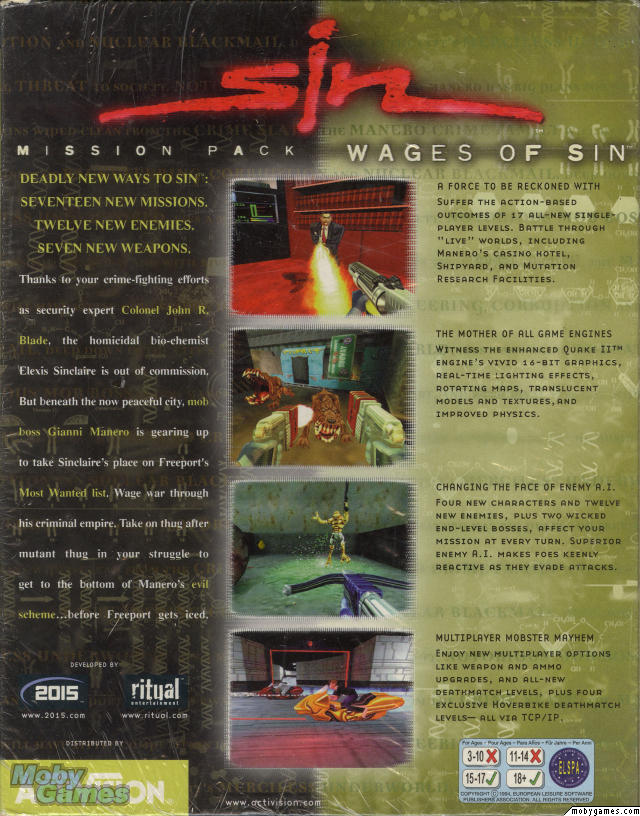 SiN: Wages of Sin