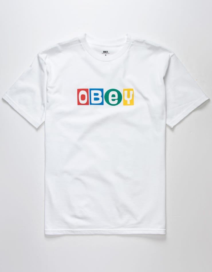 OBEY Toy Block Mens White T-Shirt