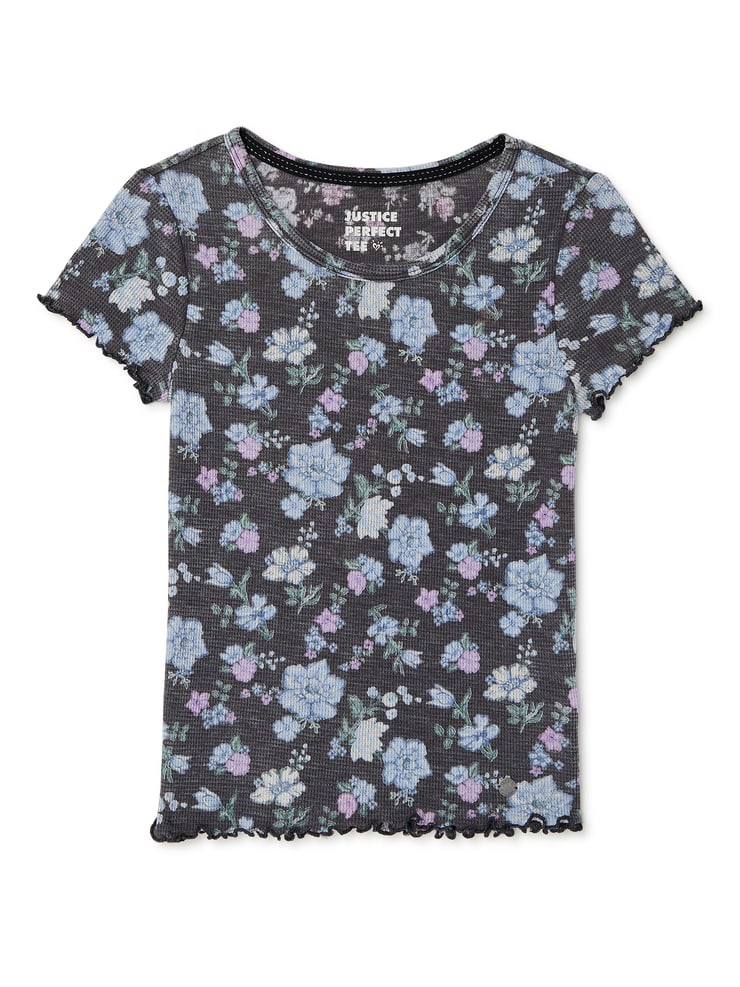 Justice Girls Floral Graphic T-Shirt, Sizes 5-18 & Plus