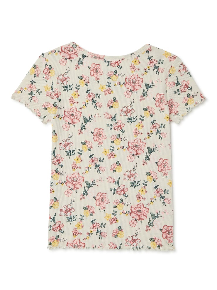 Justice Girls Floral Graphic T-Shirt, Sizes 5-18 & Plus