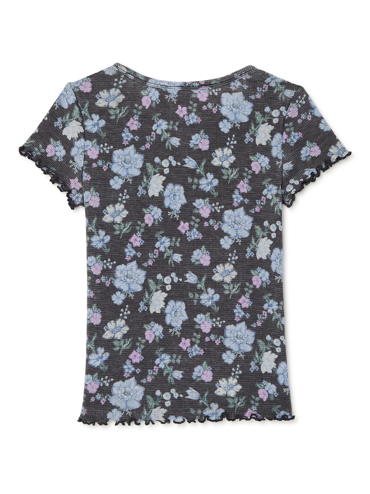 Justice Girls Floral Graphic T-Shirt, Sizes 5-18 & Plus