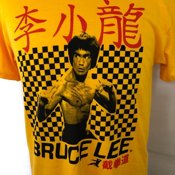 Bruce Lee Medium Yellow T Shirt NWOT image