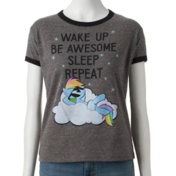 NWT My Little Pony Rainbow Dash Ringer Tee, Jr. S