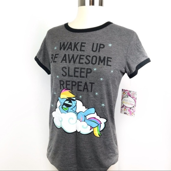 NWT My Little Pony Rainbow Dash Ringer Tee, Jr. S