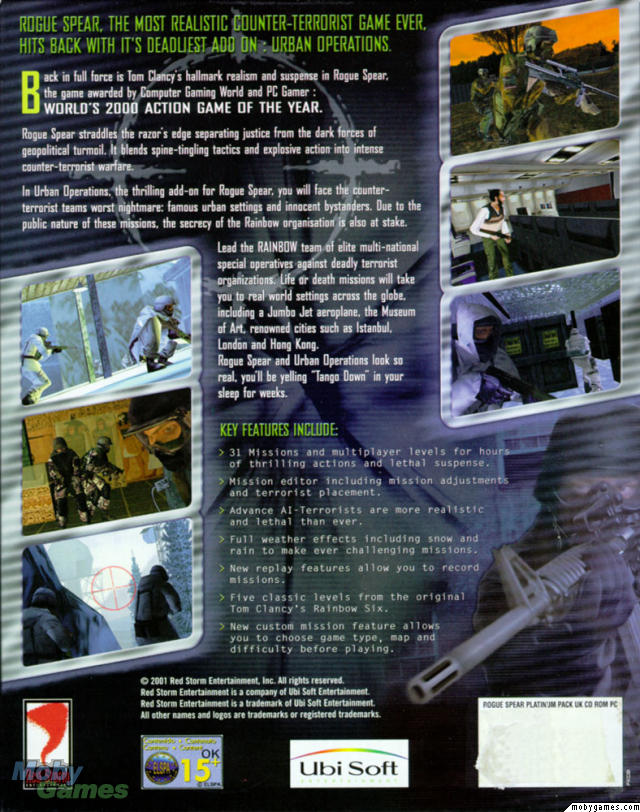 Tom Clancy's Rainbow Six Rogue Spear Platinum Pack