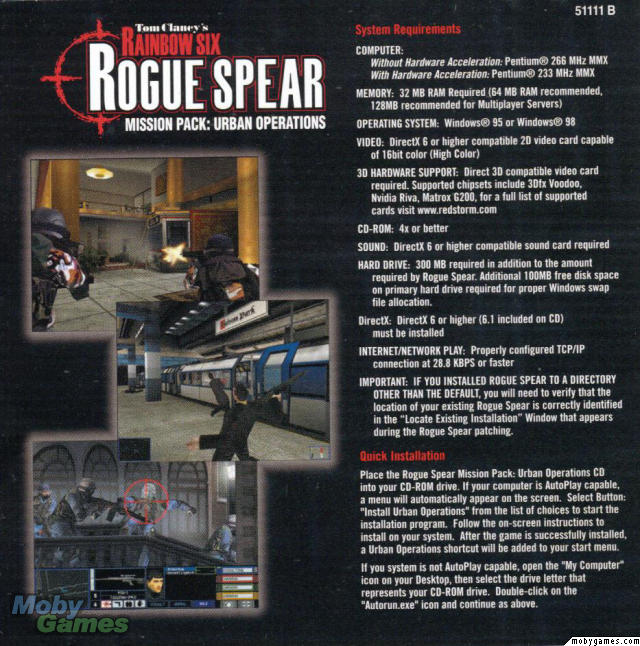 Rainbow Six: Rogue Spear - Urban Operations