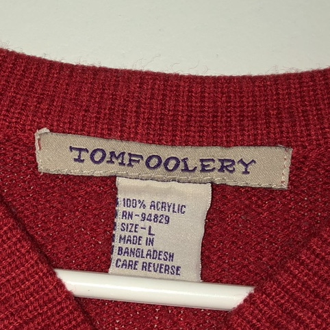 vintage sweater by tom foolery. size women’s large,...