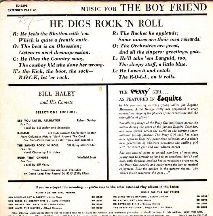 Music for the Boy Friend: He Digs Rock 'n Roll