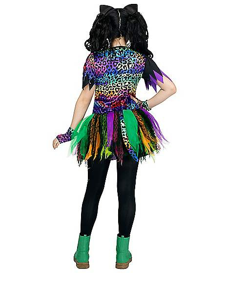 Kids Wild Rainbow Cat Costume