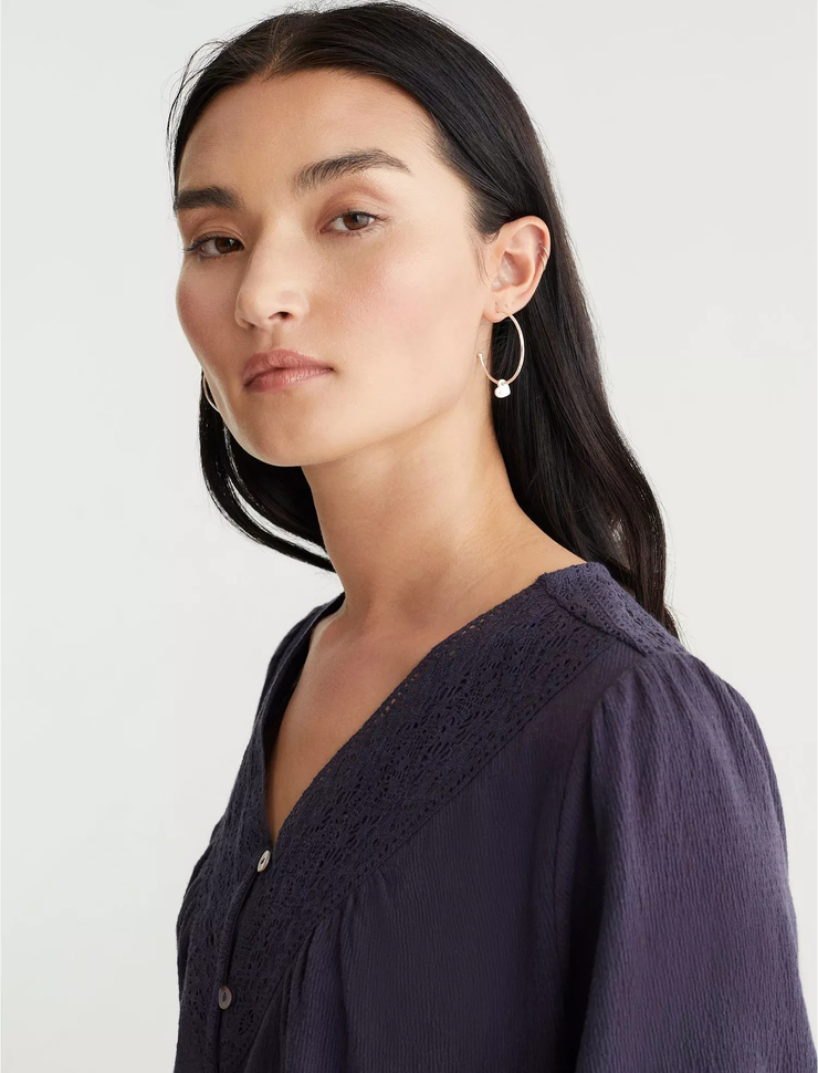 SHORT SLEEVE EMBROIDERED BOHO BLOUSE