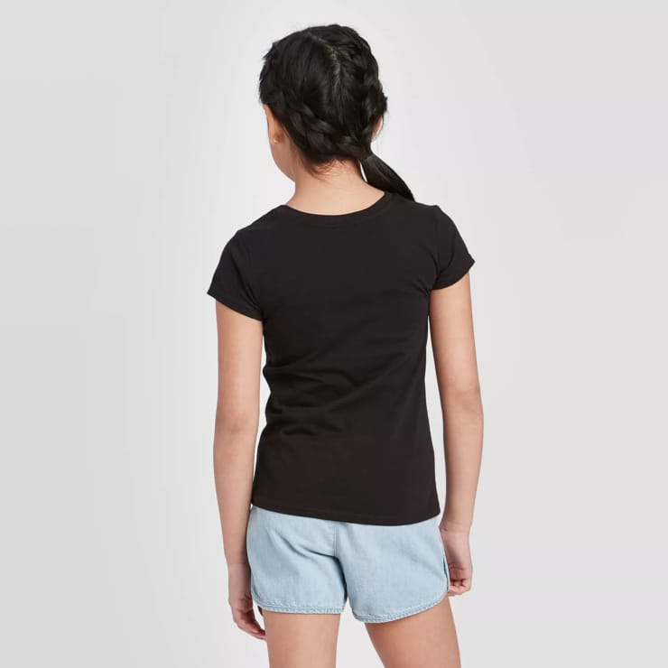 Girls' Disney Princess Snow White 'I Can't Even' Short Sleeve Graphic T-Shirt - Black