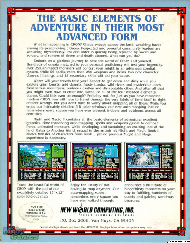 Might and Magic II: Gates to Another World