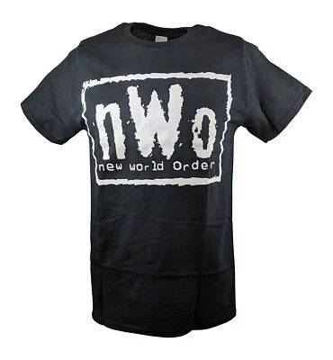 Picture of nWo White Logo New World Order Mens Black T-shirt