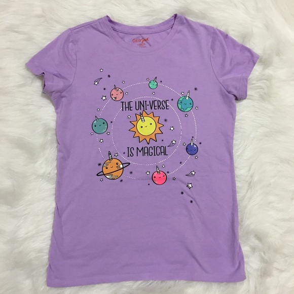 Cat & Jack purple universe/space tshirt