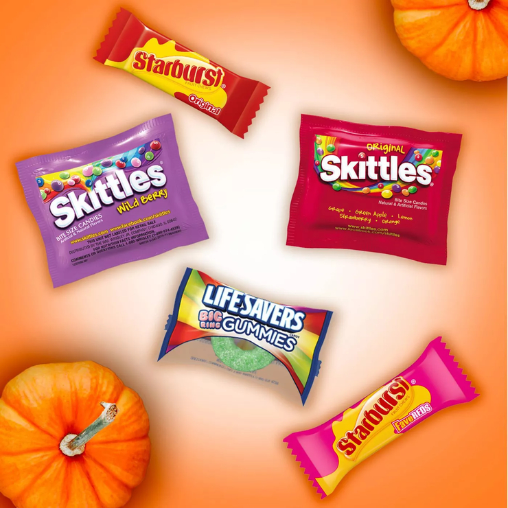 Skittles, Starburst, LifeSavers Halloween Fun Size Candy Variety Pack - 60.25oz/160ct
