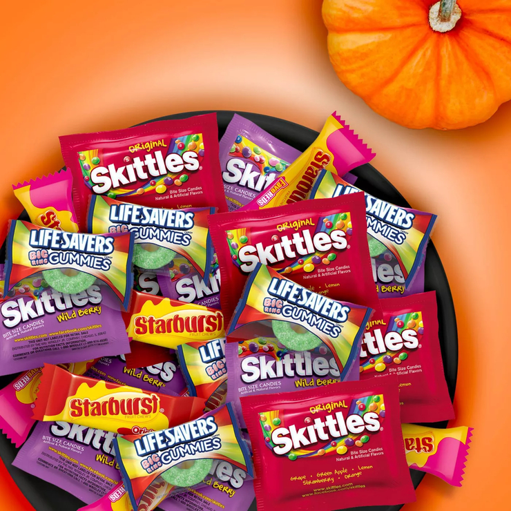 Skittles, Starburst, LifeSavers Halloween Fun Size Candy Variety Pack - 60.25oz/160ct