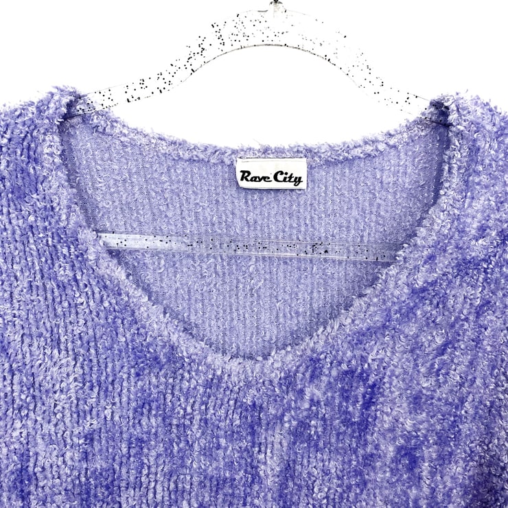 90s lilac purple sweater top! \nBy Rave City\nV neck,...