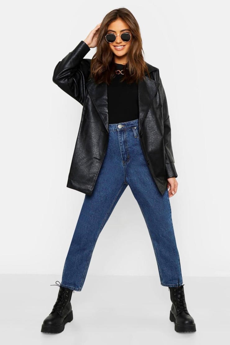 Belted Wrap Faux Leather Jacket | boohoo