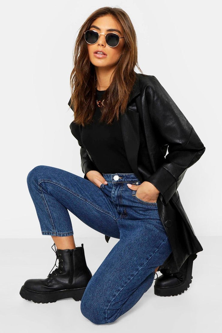 Belted Wrap Faux Leather Jacket | boohoo