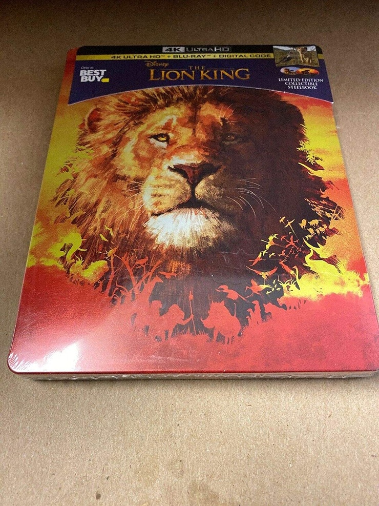 LION KING Limited Edition STEELBOOK 2019 4K HD+Blu-ray+Digital Code Movie Best Buy