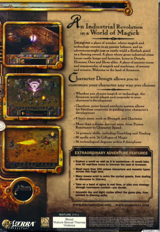 Arcanum: Of Steamworks & Magick Obscura