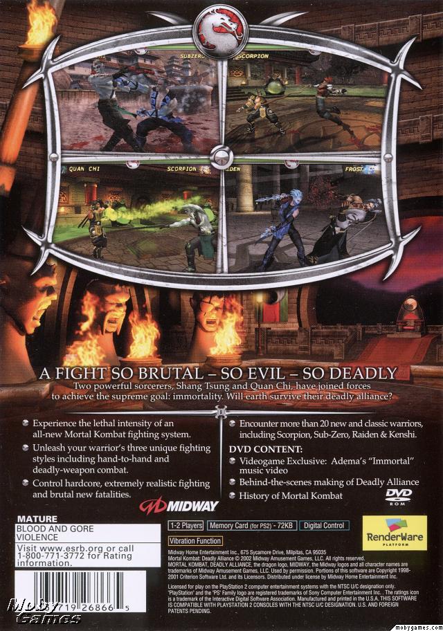 Mortal Kombat: Deadly Alliance