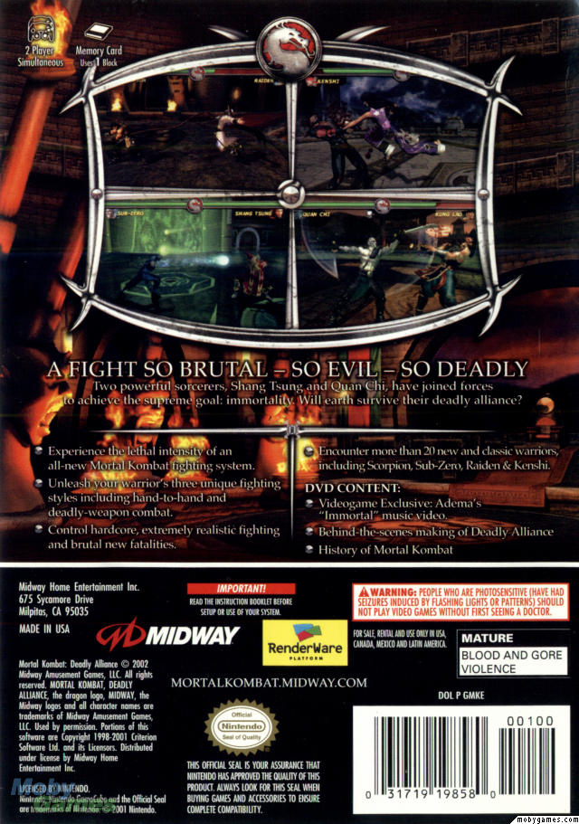 Mortal Kombat: Deadly Alliance