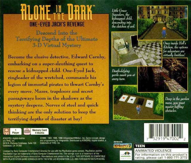 alone in the dark one eyed jack's revenge ps1