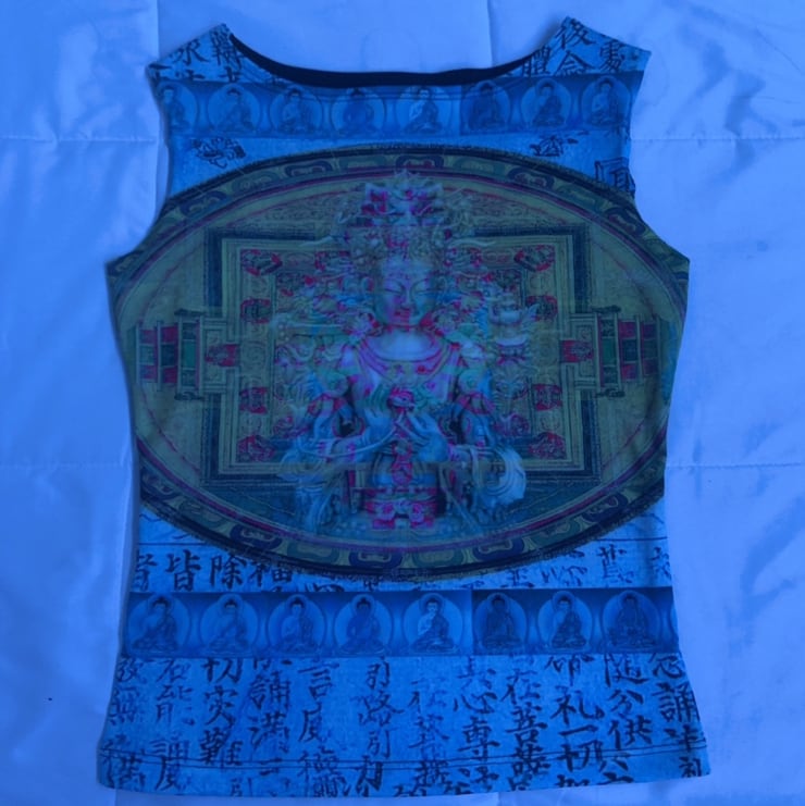 90s Buddha holographic tank top\nSize:S\nBrand:...