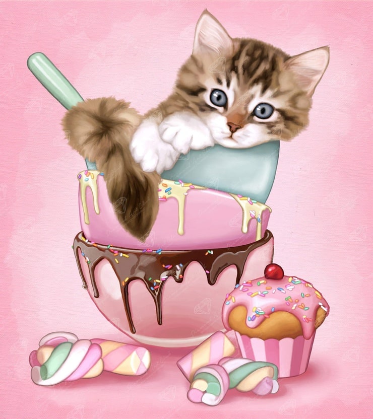 Cat & Cupcake by Maryline Cazenave