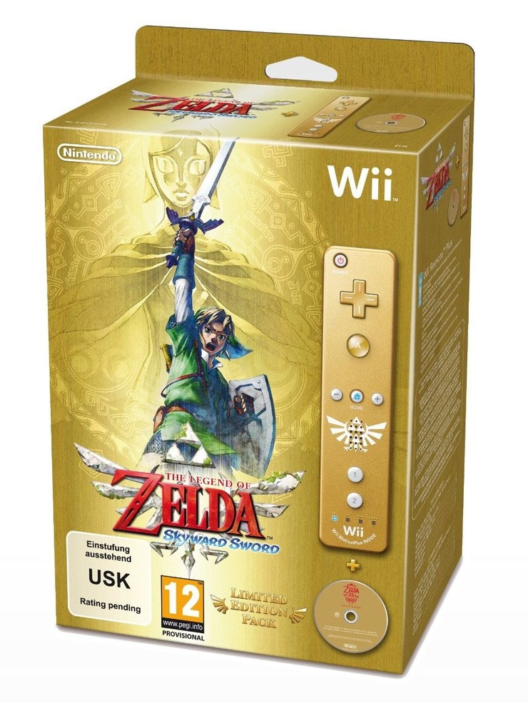 Picture of The Legend of Zelda Skyward Sword Limited Edition Gold Wii Remote Bundle