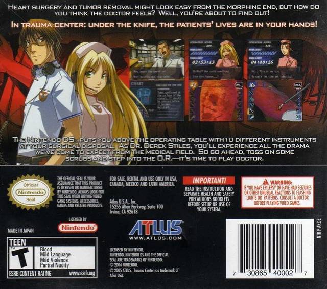 Trauma Center:  Under the Knife