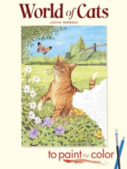 World of Cats to Paint or Color by  John Green