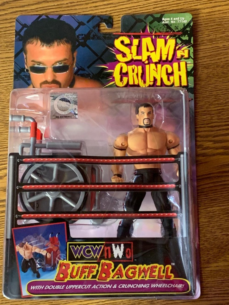 WCW Slam N Crunch Wrestlers Buff Bagwell distributed by Toy Biz 1999
