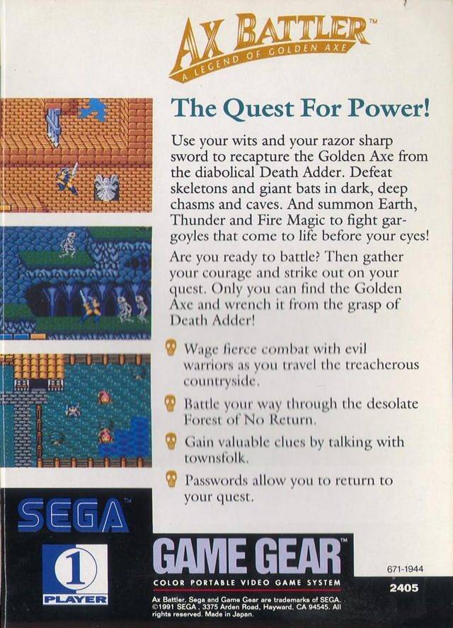 Ax Battler: A Legend of Golden Axe