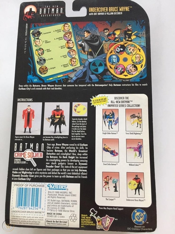 1998 Kenner Undercover Bruce Wayne The New Batman Adventures Action Figure