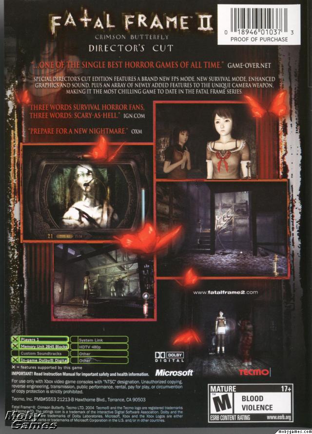 Fatal Frame II: Crimson Butterfly Director's Cut