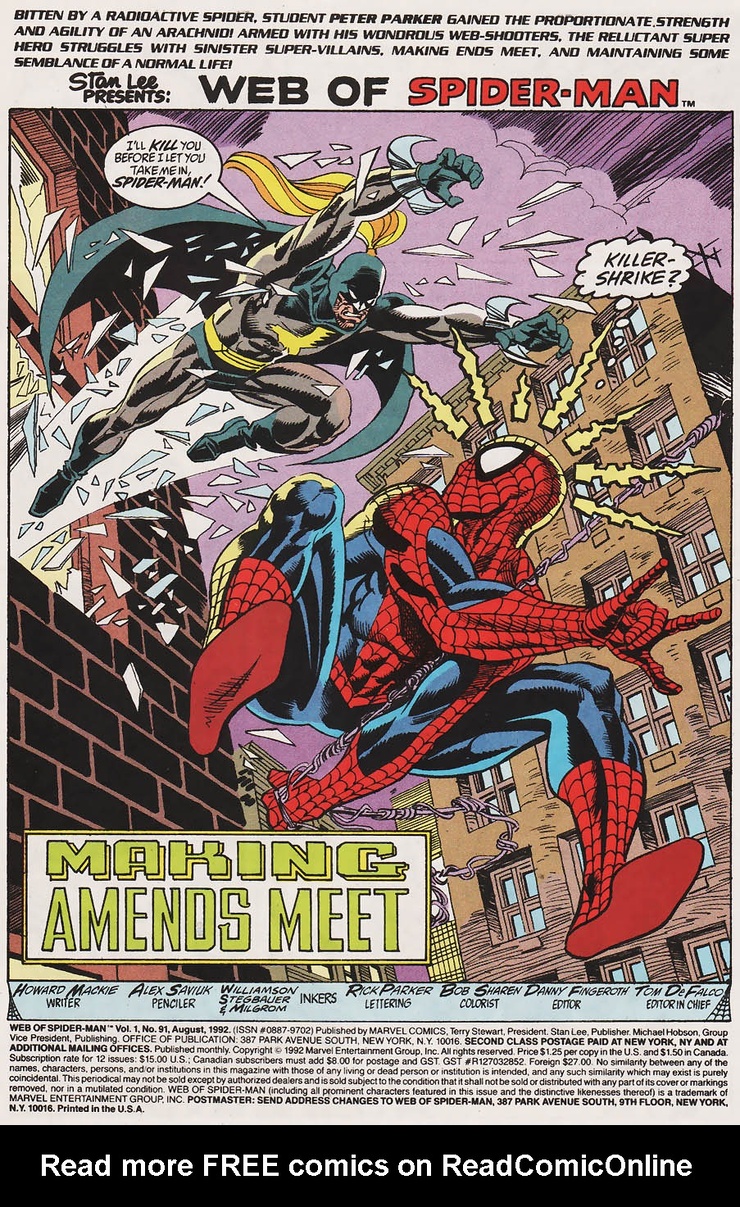 Web of Spider-Man (1985) #91