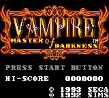 Vampire: Master of Darkness