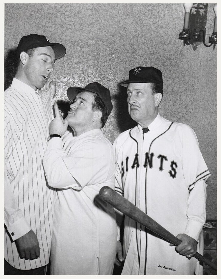 Joe DiMaggio, Lou Costello, Bud Abbott
