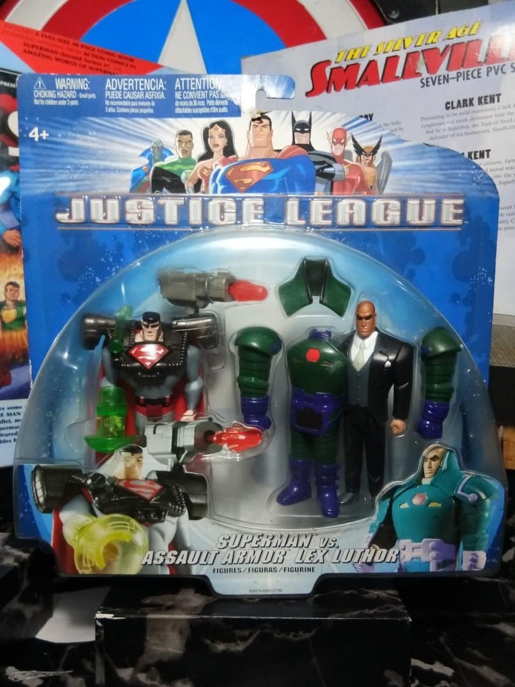 2003 Justice League Superman vs. Assault Armor Lex Luthor Action Figure 2 Pack
